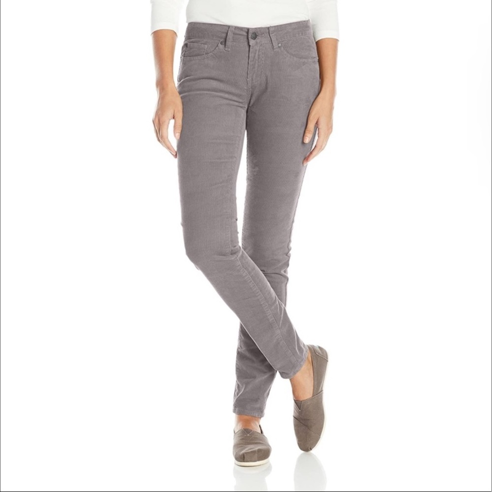 prAna Trinity Corduroy Pants Woman’s Size 0 Light Grey Casual Everyday Wear